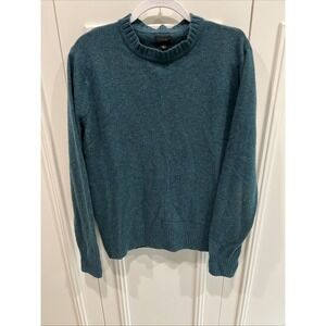 J Crew Rugged‎ Wool Sweater Men's Size Medium Green Preppy Outdoor Gorpcore